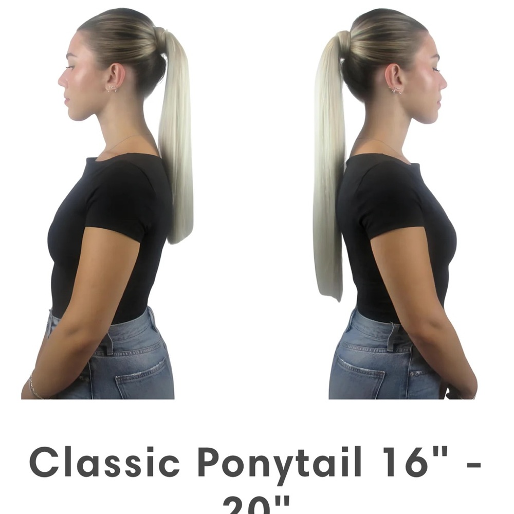24" Remy Real Human Hair Pony Tail